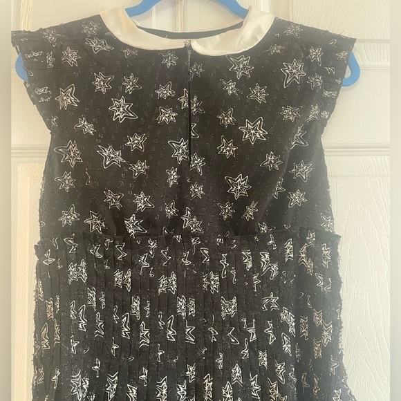 Kate Young for Target Shimmery Star Print Black Dress size small - Picture 2 of 16